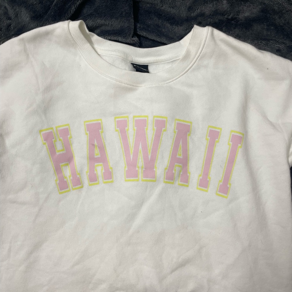 Graphic Crop Top Sweatshirt.
